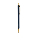 Ergonomischer Dreikant-Kugelschreiber mit Soft-Touch, blaue Tinte farbe marineblau dritte Ansicht