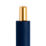 Ergonomischer Dreikant-Kugelschreiber mit Soft-Touch, blaue Tinte farbe marineblau vierte Ansicht