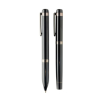 Swiss Peak Schreibset aus Metall mit Kugelschreiber und Rollerball, blaue Tinte farbe schwarz dritte Ansicht