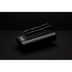 Swiss Peak Schreibset aus Metall mit Kugelschreiber und Rollerball, blaue Tinte farbe schwarz Lifestyle-Bild