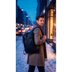 Laptop-Rucksack mit Fächern und 16 l Fassungsvermögen Swiss Peak 15,6” farbe schwarz Lifestyle-Bild 3