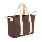 Strandtasche aus recyceltem Canvas mit Waschfinish 400 g/m² farbe braun