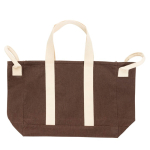 Strandtasche aus recyceltem Canvas mit Waschfinish 400 g/m² farbe braun zweite Ansicht