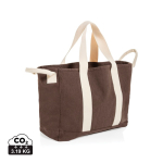 Strandtasche aus recyceltem Canvas mit Waschfinish 400 g/m² farbe braun