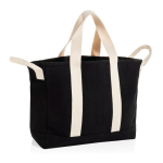 Strandtasche aus recyceltem Canvas mit Waschfinish 400 g/m² farbe schwarz