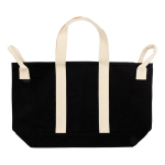 Strandtasche aus recyceltem Canvas mit Waschfinish 400 g/m² farbe schwarz zweite Ansicht