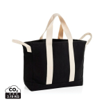 Strandtasche aus recyceltem Canvas mit Waschfinish 400 g/m² farbe schwarz