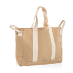 Strandtasche aus recyceltem Canvas mit Waschfinish 400 g/m² farbe beige