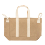 Strandtasche aus recyceltem Canvas mit Waschfinish 400 g/m² farbe beige zweite Ansicht