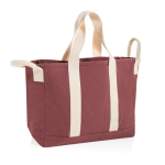 Strandtasche aus recyceltem Canvas mit Waschfinish 400 g/m² farbe dunkelbraun