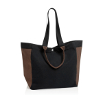 Shopper-Weekender-Tasche aus recyceltem Canvas, 18 L, 400 g/m² farbe schwarz