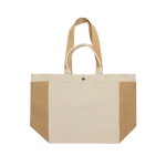 Shopper-Weekender-Tasche aus recyceltem Canvas, 18 L, 400 g/m² farbe gebrochen weiß zweite Ansicht