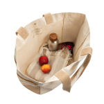 Shopper-Weekender-Tasche aus recyceltem Canvas, 18 L, 400 g/m² farbe gebrochen weiß dritte Ansicht