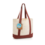 Tote-Bag aus recycelter Baumwolle mit Botschaft 20 l 350 g/m² farbe bordeaux