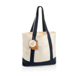 Tote-Bag aus recycelter Baumwolle mit Botschaft 20 l 350 g/m² farbe marineblau