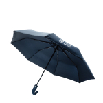 Automatischer Taschenschirm 21'' Griff aus mattem Kunstleder Ø108 farbe marineblau Ansicht mit Druckbereich