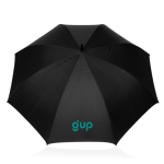 Regenschirm Automatiköffnung Glasfaser Swiss Peak 30'' Ø150 farbe schwarz Ansicht mit Logo