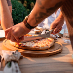 Boska Pizza- und Käsemesser aus Edelstahl mit Doppelgriff farbe silber