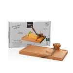 Käseschneider mit HOLZBRETT und abnehmbarem Messer Boska farbe braun Ansicht mit Box