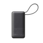 Personalisierbare Powerbank mit Schnellladung 10000 mAh Anker farbe schwarz vierte Ansicht