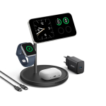 Anker MagGo kabellose Ladestation mit 3-in-1-Funktion, Qi2, 15 W farbe schwarz vierte Ansicht