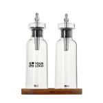 Öl- und Essig-Dosierer-Set 4-in-1 300 ml AdHoc farbe transparent Ansicht mit Druckbereich