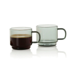 Espressotassen aus mundgeblasenem Borosilikatglas 70 ml AdHoc Impact farbe transparent zweite Ansicht