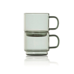 Espressotassen aus mundgeblasenem Borosilikatglas 70 ml AdHoc Impact farbe transparent fünfte Ansicht