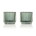 Stapelbare Espresso-Tassen aus doppelwandigem Glas 45 ml AdHoc Impact farbe transparent