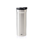 Auslaufsichere Thermotasse mit Doppelwand 500ml AdHoc Pulse farbe glänzendes silber