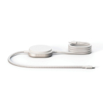 2-in-1-Ladekabel USB-C auf USB-C aus Aluminium, 15 W, Zens Pro 2 farbe weiß