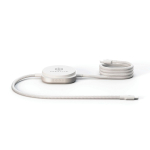 2-in-1-Ladekabel USB-C auf USB-C aus Aluminium, 15 W, Zens Pro 2 farbe weiß Ansicht mit Logo