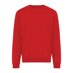 Unisex-Sweatshirt aus Fleece mit Rundhalsausschnitt in Modern Fit, 340 g/m², Iqoniq Torla farbe rot
