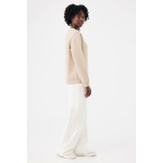 Unisex-Sweatshirt aus Fleece mit Rundhalsausschnitt in Modern Fit, 340 g/m², Iqoniq Torla farbe camel dritte Ansicht mit Modell