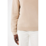 Unisex-Sweatshirt aus Fleece mit Rundhalsausschnitt in Modern Fit, 340 g/m², Iqoniq Torla farbe camel fünfte Ansicht mit Modell