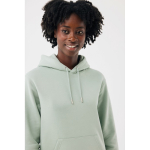 Unisex-Kapuzenpullover aus angerautem Sweatstoff, 340 g/m², Iqoniq Joshua farbe olivgrün fünfte Ansicht mit Modell
