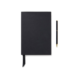 Set aus liniertem Notizbuch und Kugelschreiber in Geschenkbox, A5 farbe schwarz