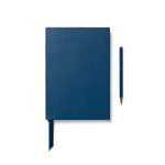 Set aus liniertem Notizbuch und Kugelschreiber in Geschenkbox, A5 farbe marineblau