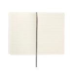 A5-Notizbuch mit Softcover aus Recyclingpapier, liniert farbe grün dritte Ansicht