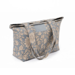 Beutel aus Baumwolle und Polyester mit breitem Boden und hochwertigem Aufdruck, 220 g/m² farbe blau vierte Ansicht