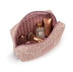 Kulturbeutel aus Baumwolle und Polyester mit festem Boden und hochwertigem Aufdruck, 220 g/m² farbe rosa Detailbild