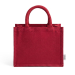 Mini-Tasche aus recycelter Baumwolle mit laminiertem Innenraum, 220 g/m² farbe rot erste Ansicht