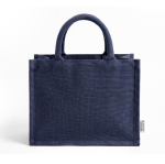 Mittelgroße Tasche aus recycelter Baumwolle mit laminiertem Innenraum, 220 g/m² farbe marineblau erste Ansicht