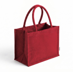 Große Tasche aus recycelter Baumwolle mit laminiertem Innenraum, 220 g/m² farbe rot erste Ansicht