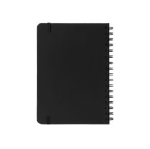 Set aus A5-Notizbuch mit PU-Einband und Aluminium-Kugelschreiber mit blauer Tinte farbe schwarz