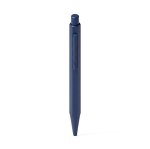 Set aus A5-Notizbuch mit PU-Einband und Aluminium-Kugelschreiber mit blauer Tinte farbe marineblau Detailbild 5