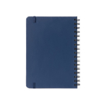 Set aus A5-Notizbuch mit PU-Einband und Aluminium-Kugelschreiber mit blauer Tinte farbe marineblau Detailbild 11