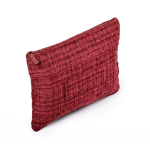 Flache Kosmetiktasche aus Polyester mit Bouclé-Oberfläche und Reißverschluss, 270 g/m² farbe bordeaux vierte Ansicht