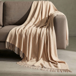 Große Decke aus Acryl und Viskose mit weicher Oberfläche, 250 g/m² farbe braun fünfte Ansicht