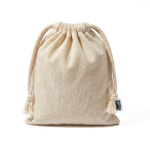 Kleiner Beutel aus Fairtrade-Baumwolle mit natürlicher Oberfläche, 105 g/m² farbe natürliche farbe erste Ansicht